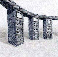 Cyberhenge standing stones